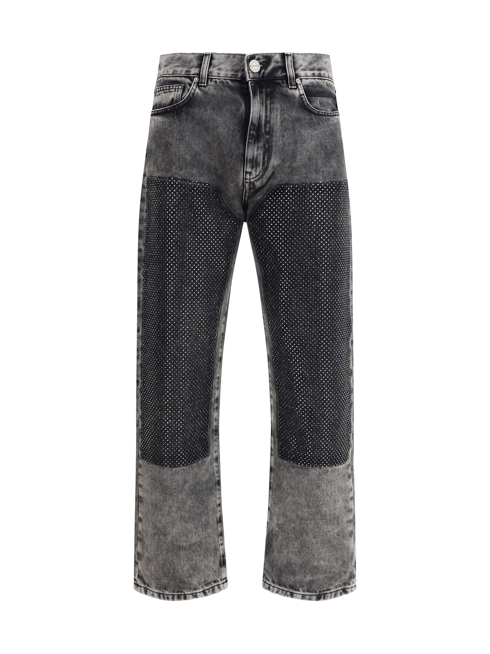 pinko five-pocket jeans with mini studs