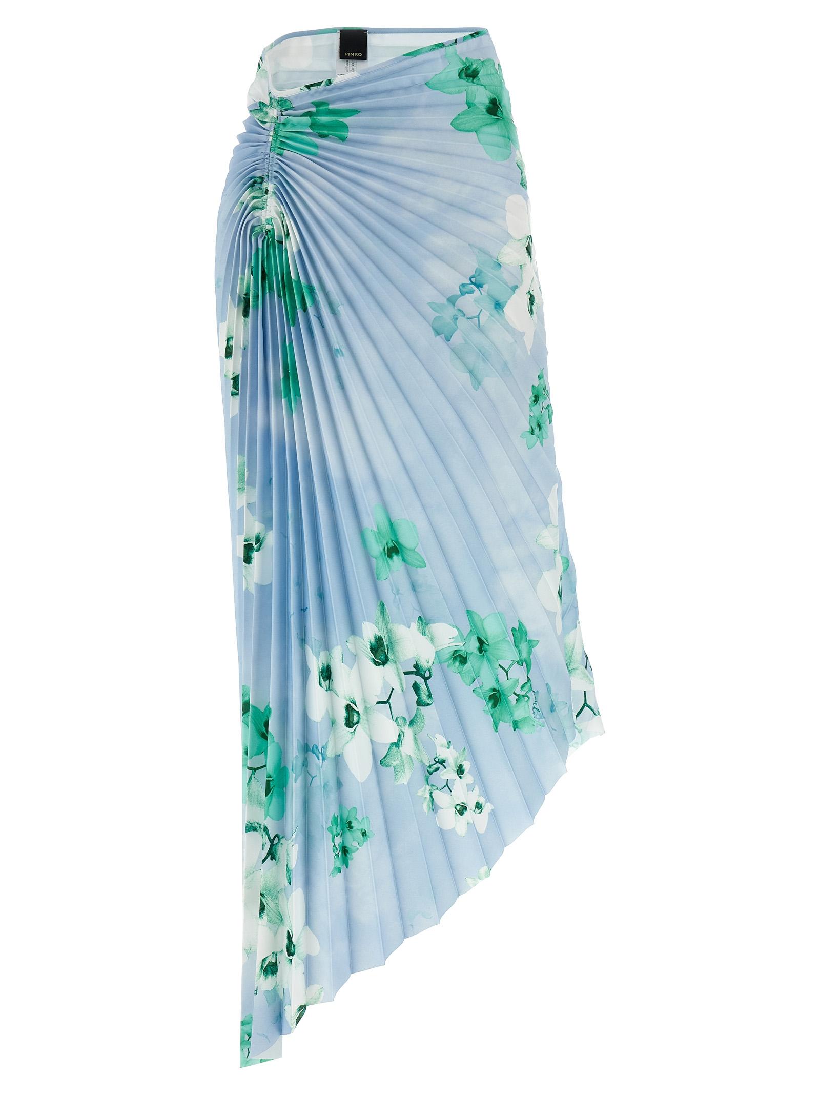 pinko ghiandaia skirt light blue polyester - women