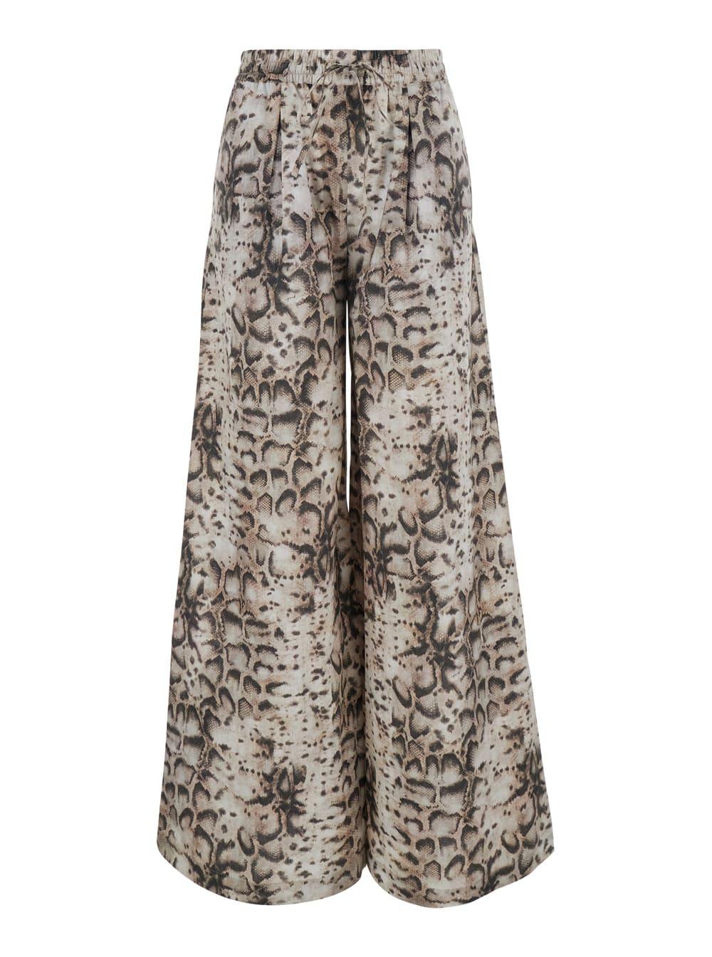 pinko high-waisted gussola pants with welt pockets in cotton for women