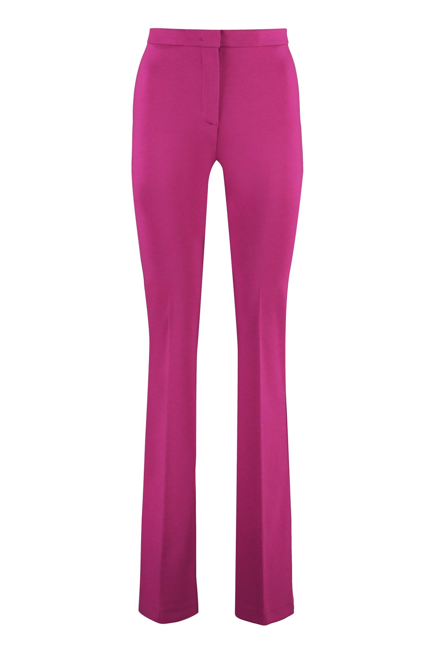 pinko hulka flared viscose trousers