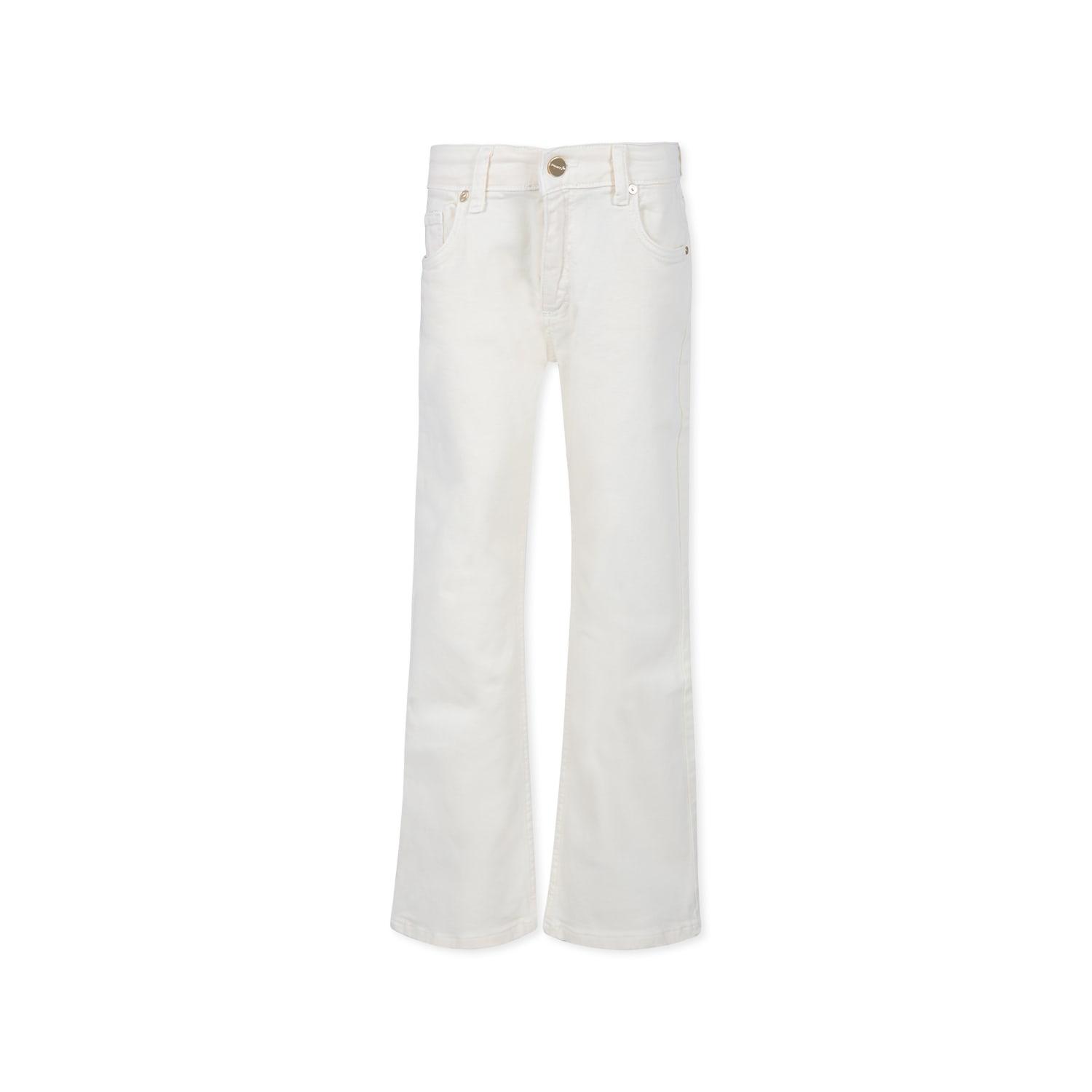 pinko ivory jeans for girl with heart