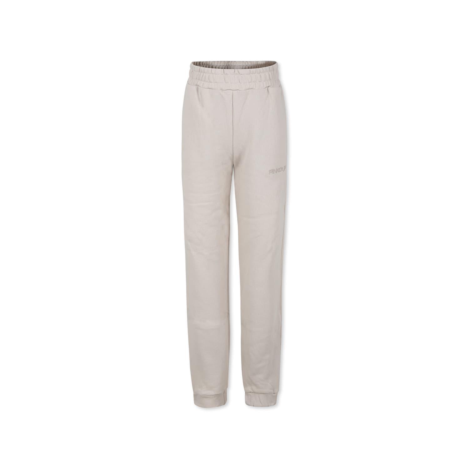 pinko ivory trousers for girl with logo