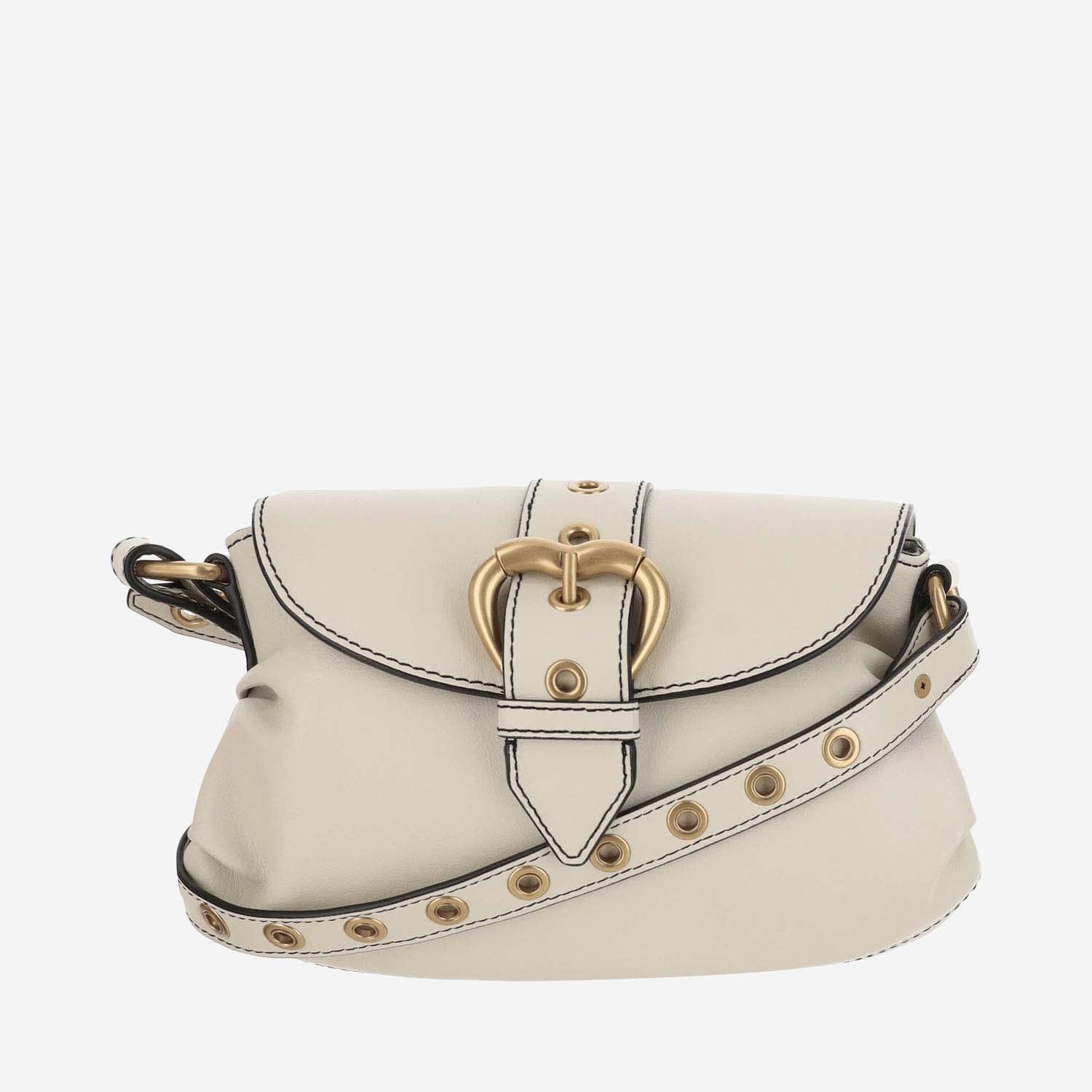 pinko jolene small shoulder bag with heart buckle