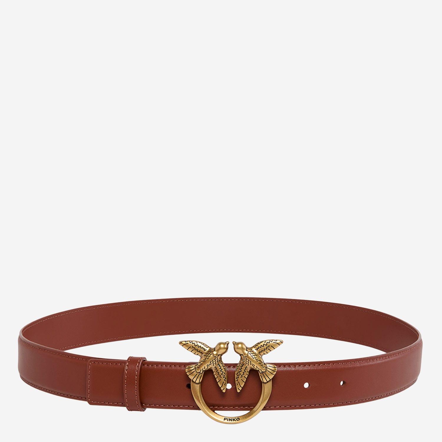 pinko leather belt with logo