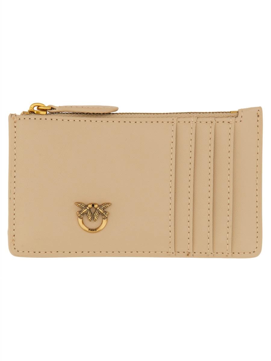 pinko leather card holder