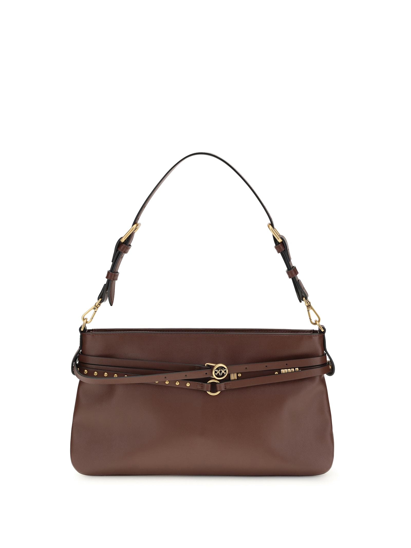pinko leather shoulder bag