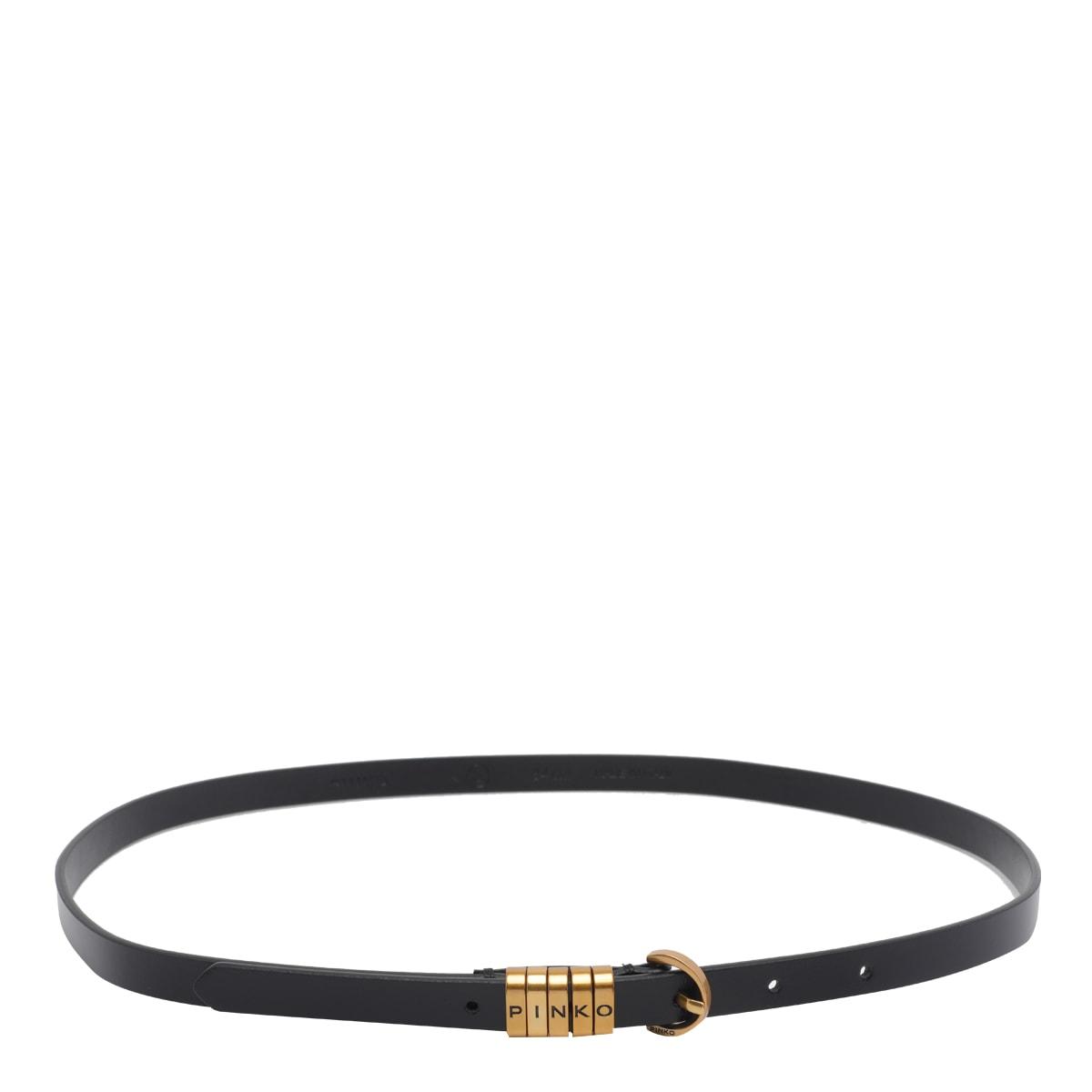 pinko lettering logo belt