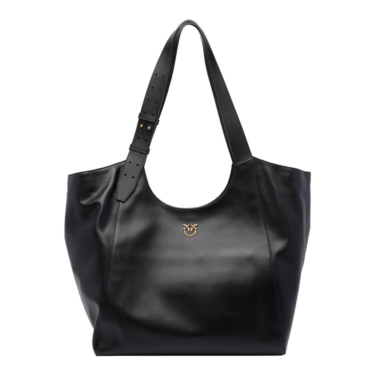 pinko logo tote bag