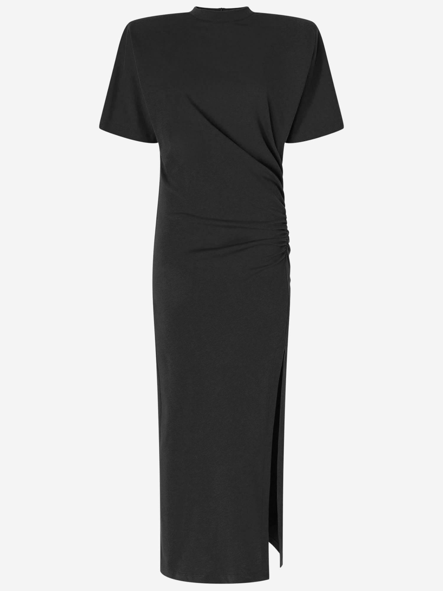 pinko long dress with padded shoulders