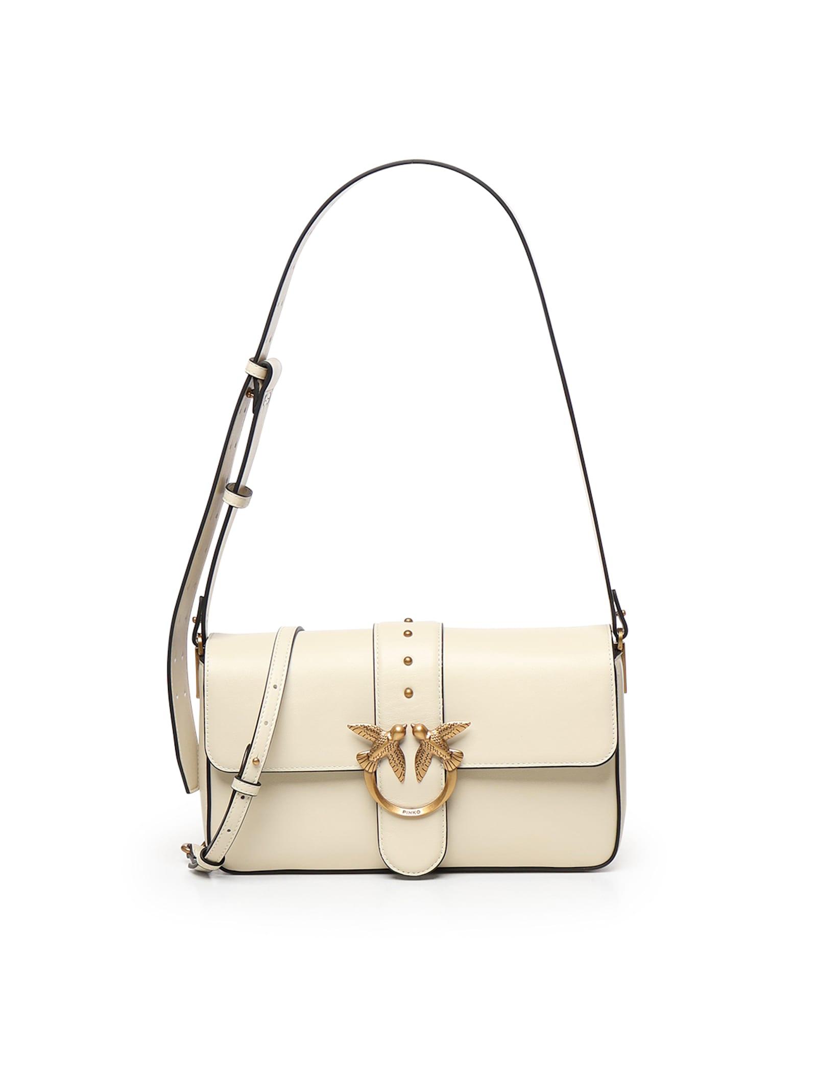 pinko love bag medium leather shoulder bag