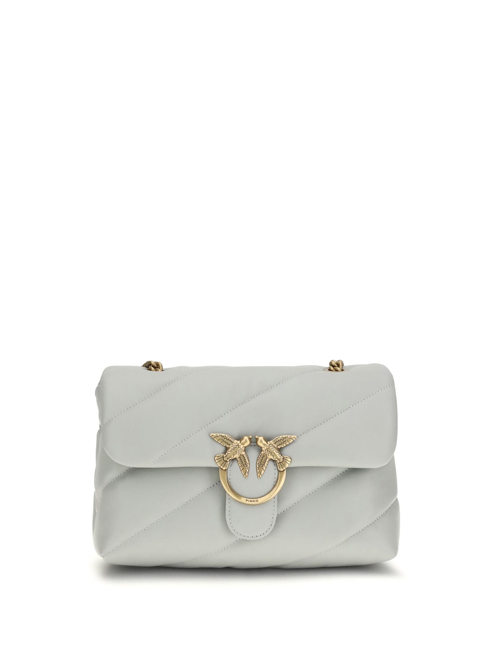 pinko love classic leather shoulder bag