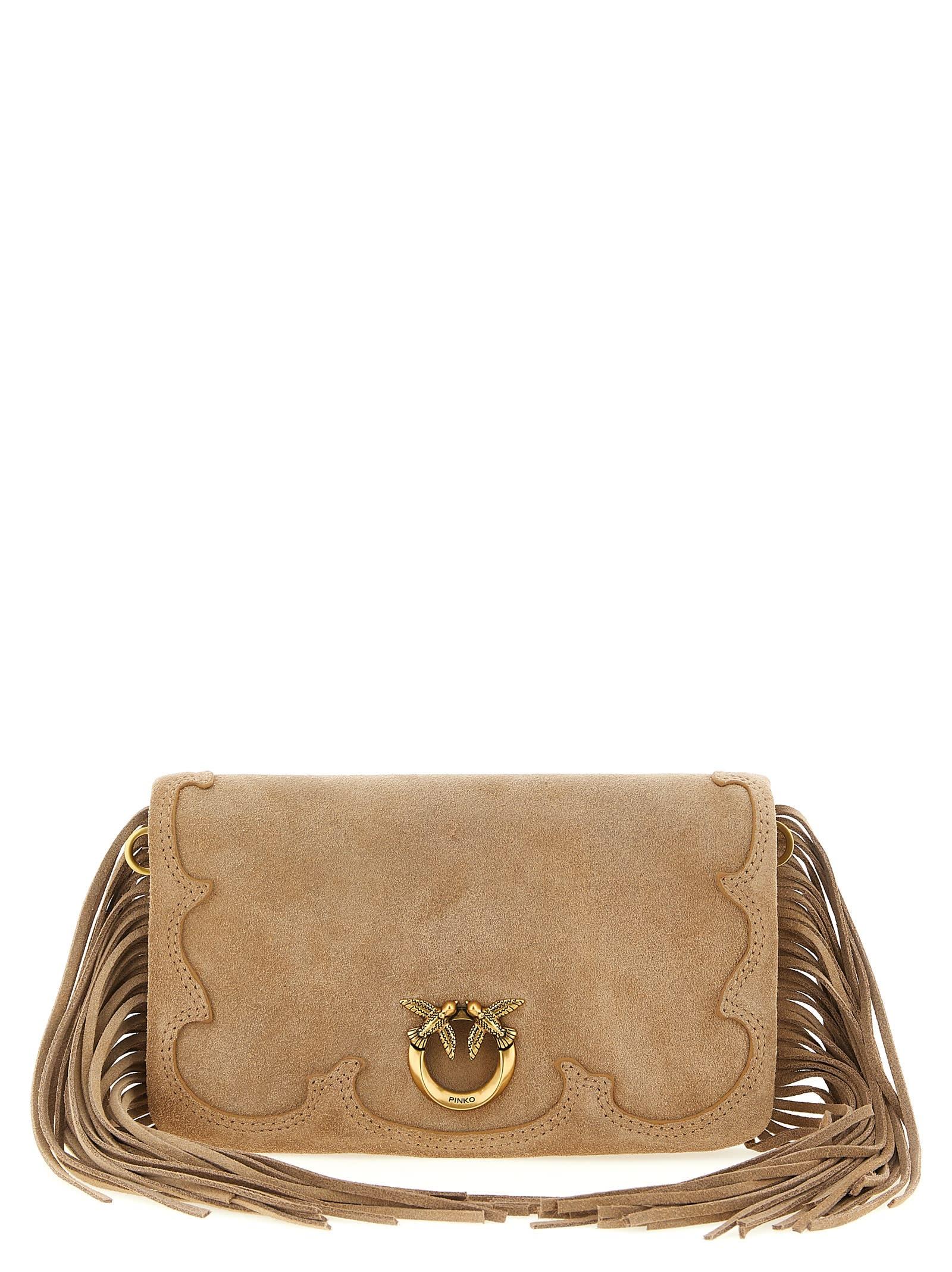 pinko love click soft horizontal mini clutch