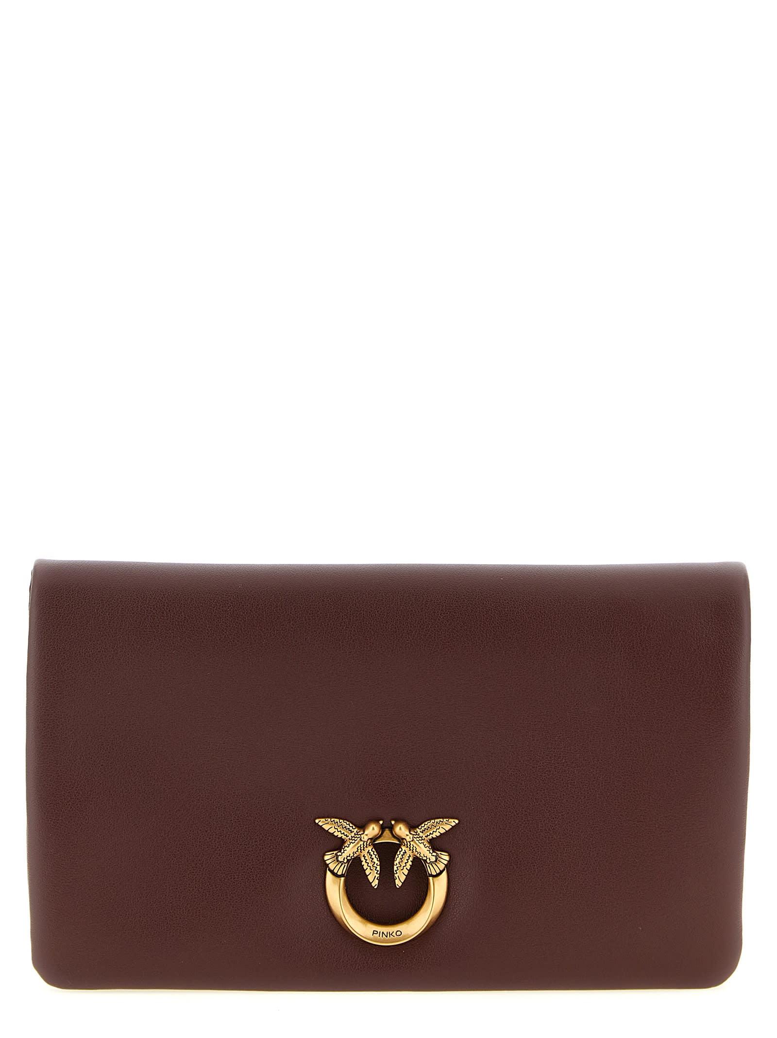 pinko love click soft horizontal mini clutch