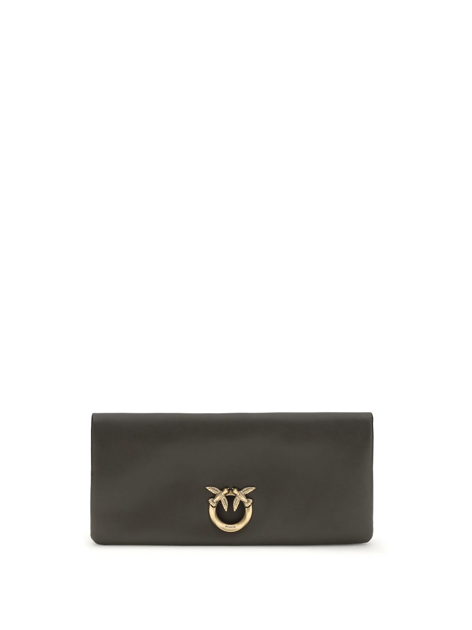 pinko love medium clutch bag