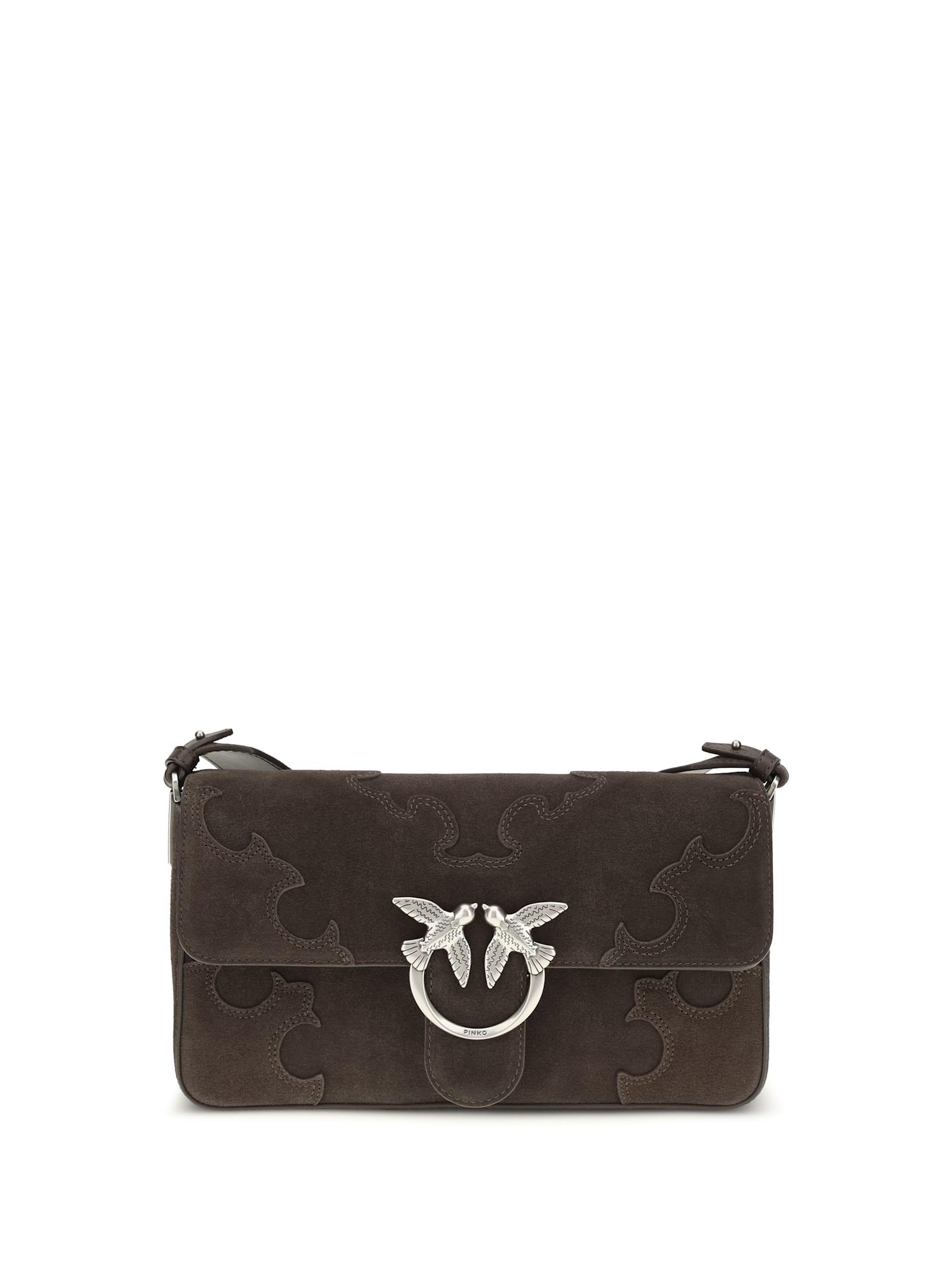 pinko love one slouchy media shoulder bag