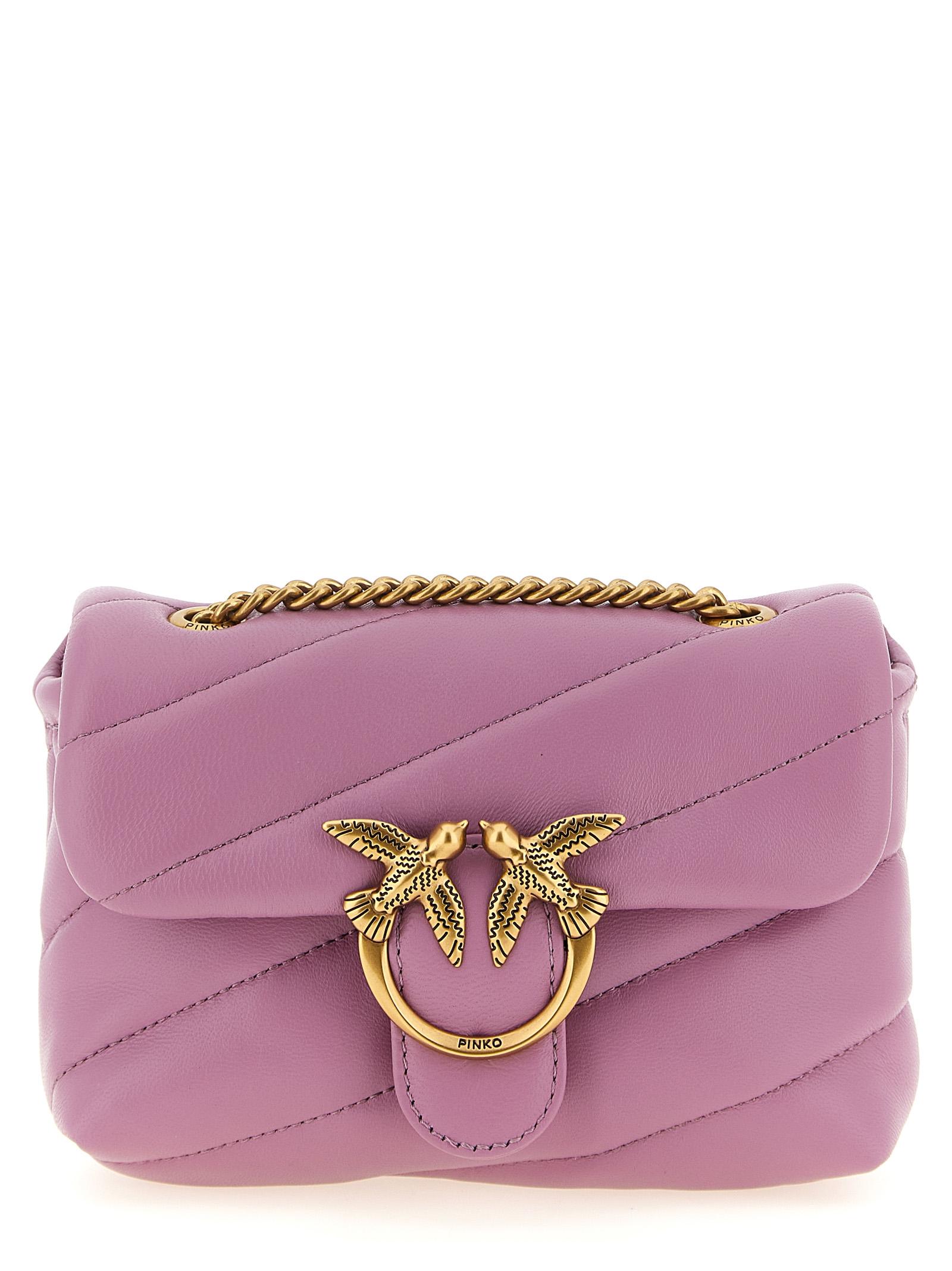pinko love puff baby crossbody bag pink shoulder - women