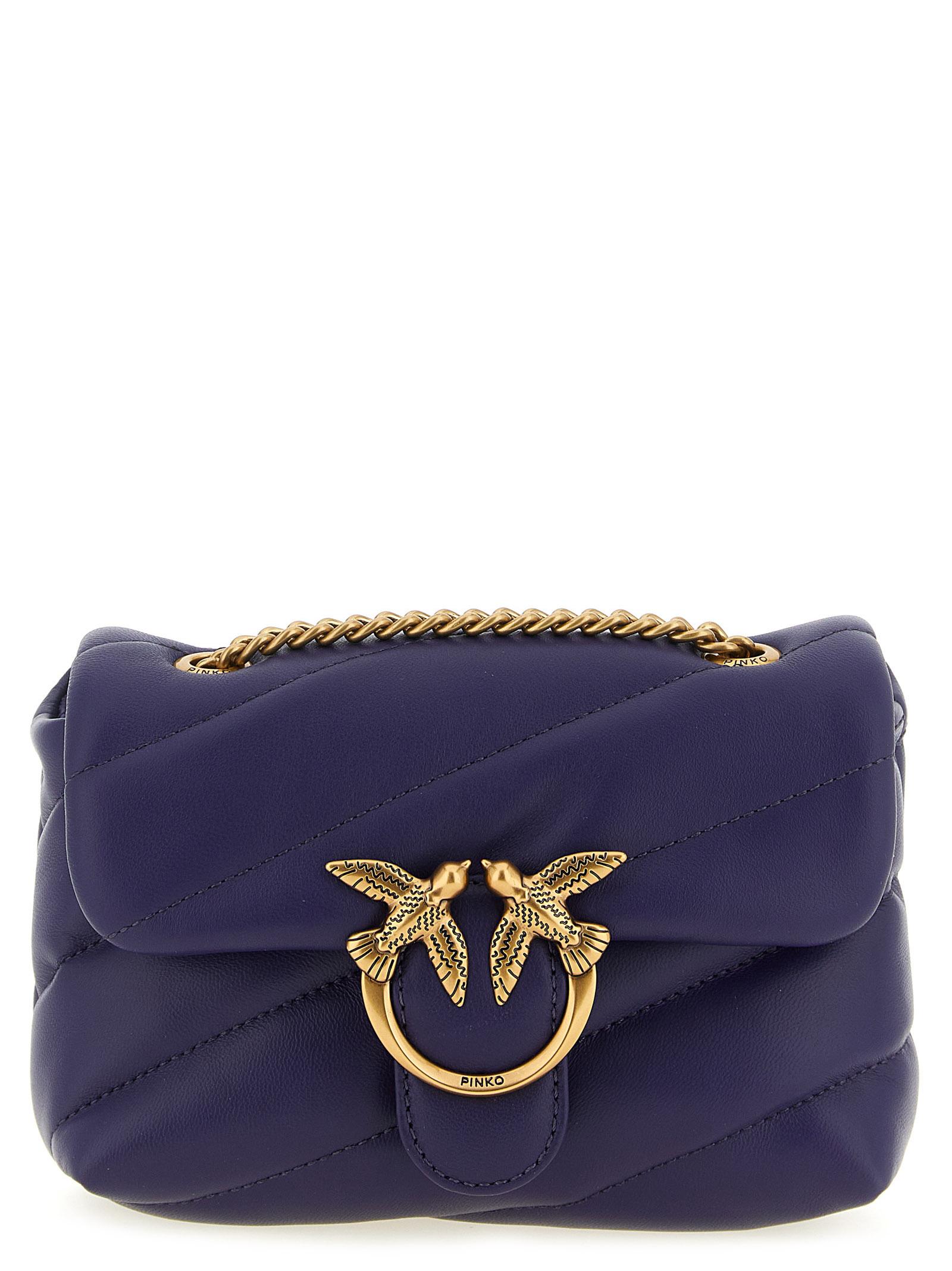 pinko love puff baby crossbody bag purple shoulder - women