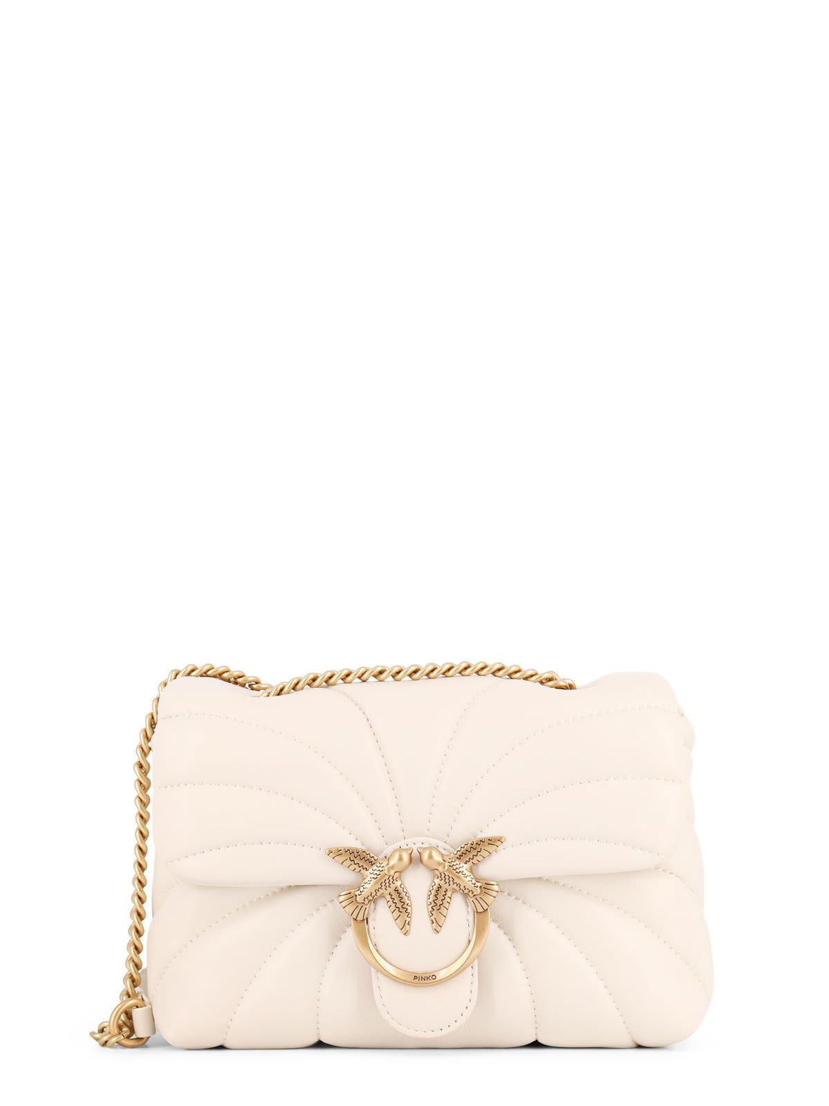 pinko love puff chain linked mini crossbody bag