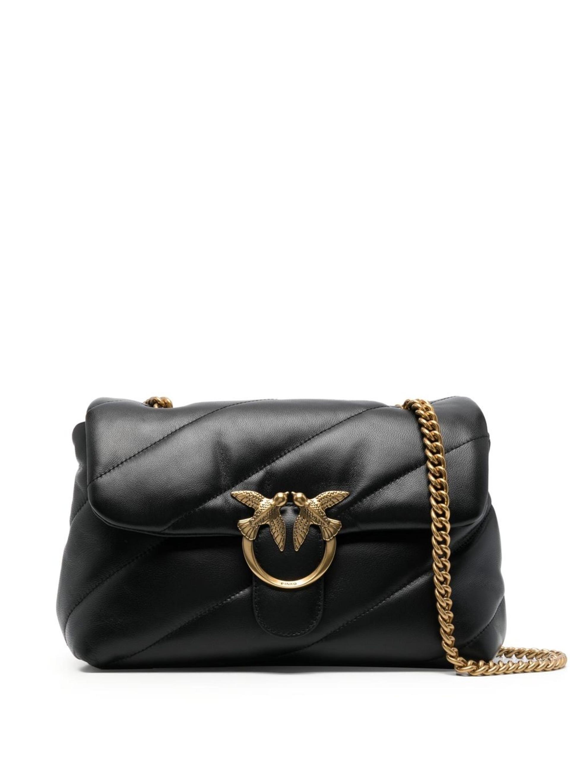 pinko love puff classic black leather borsa - women