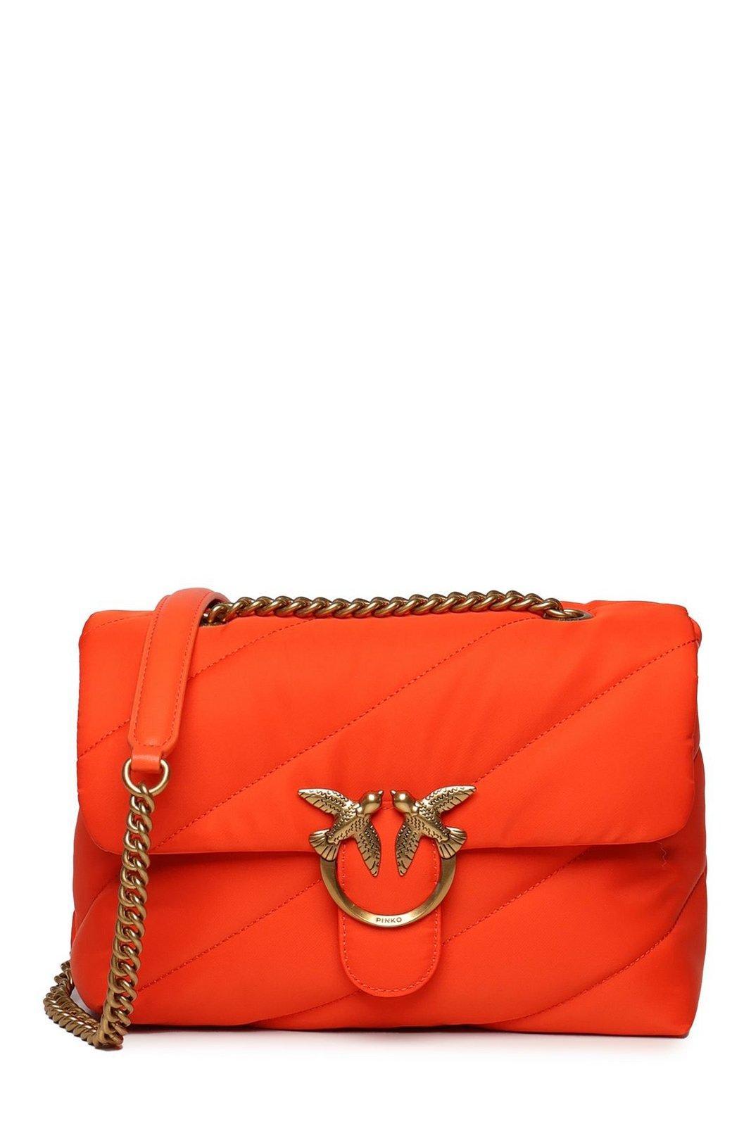 pinko love puff quilted crossbody bag