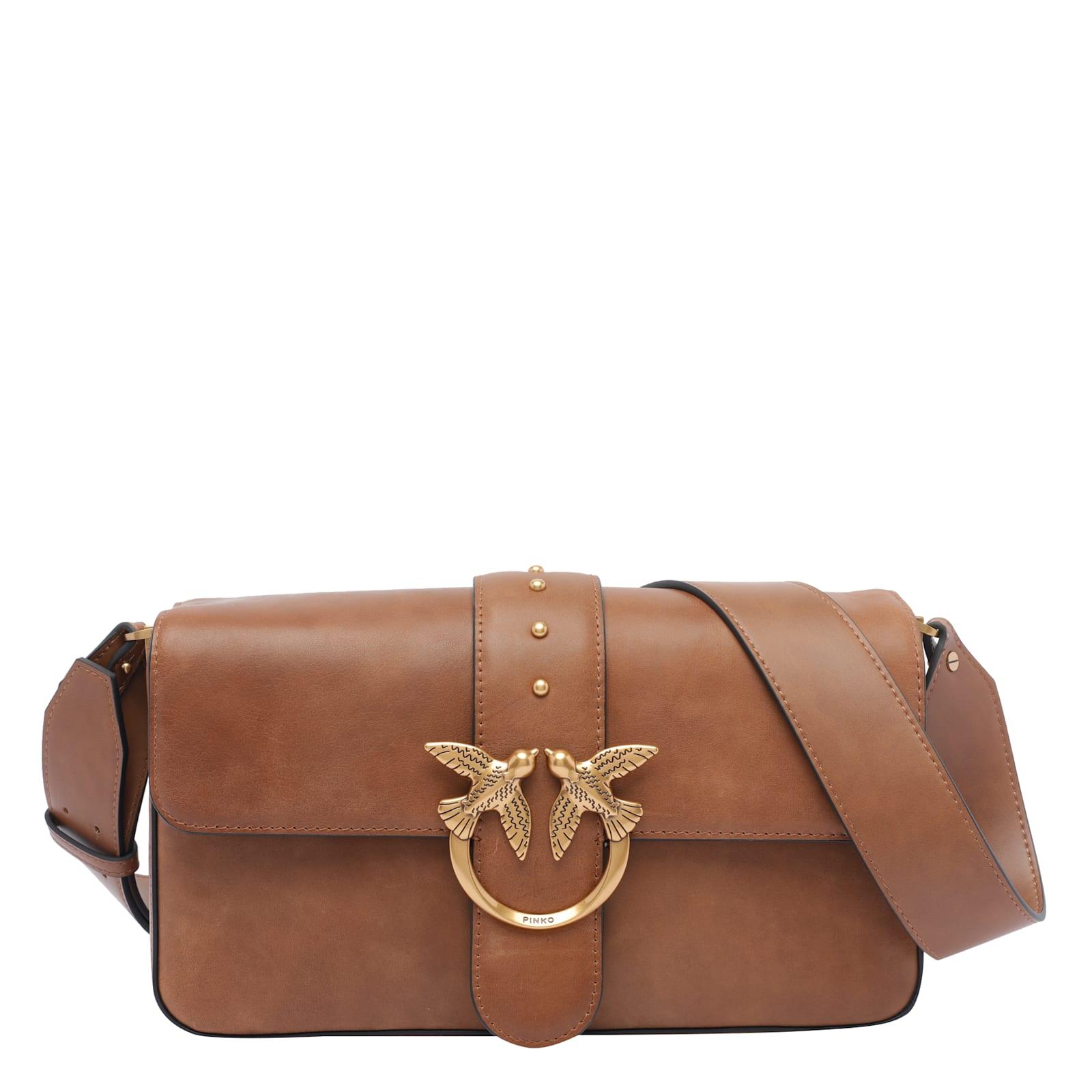 pinko love slouchy shoulder bag