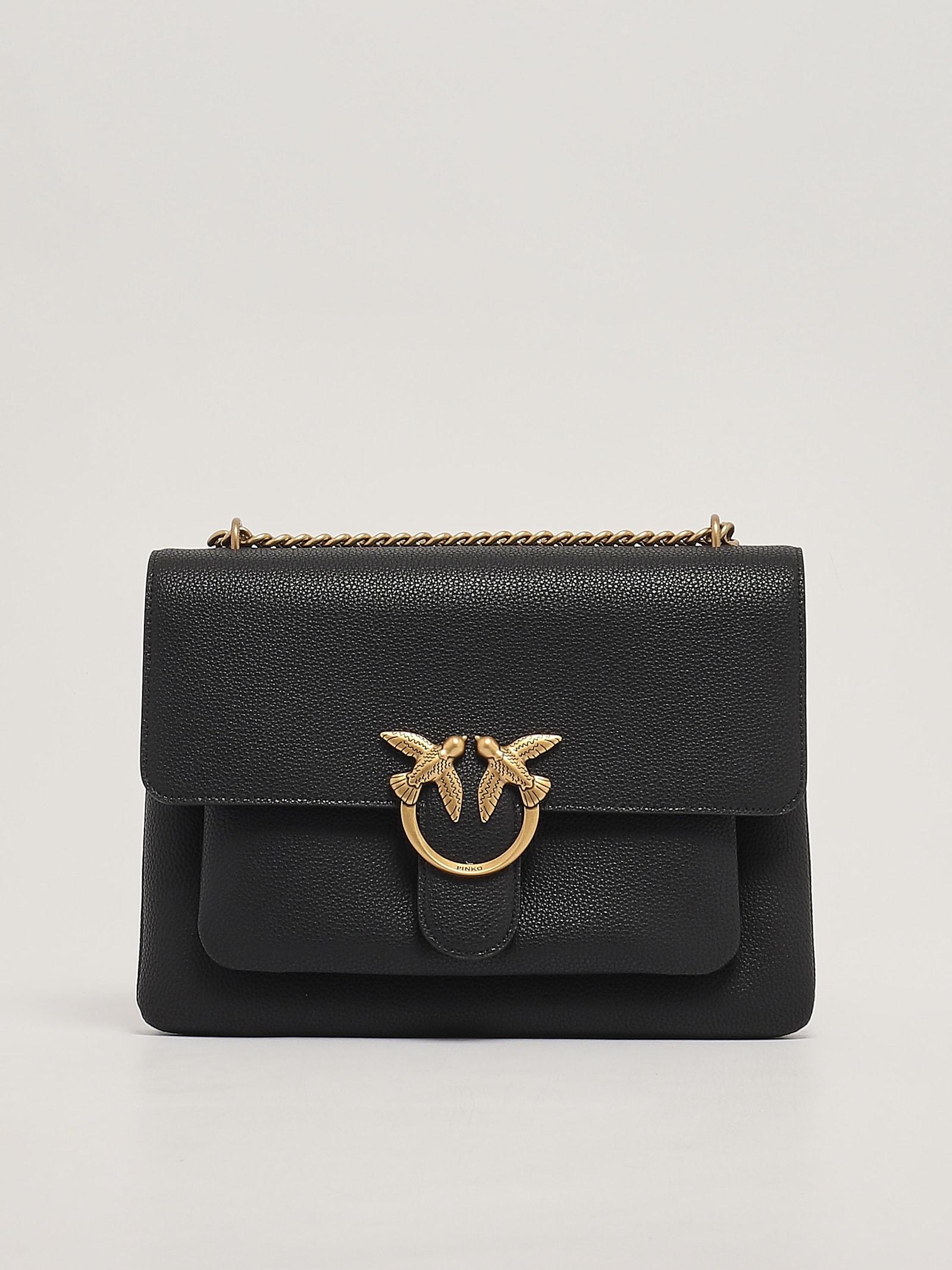 pinko love soft big shoulder bag