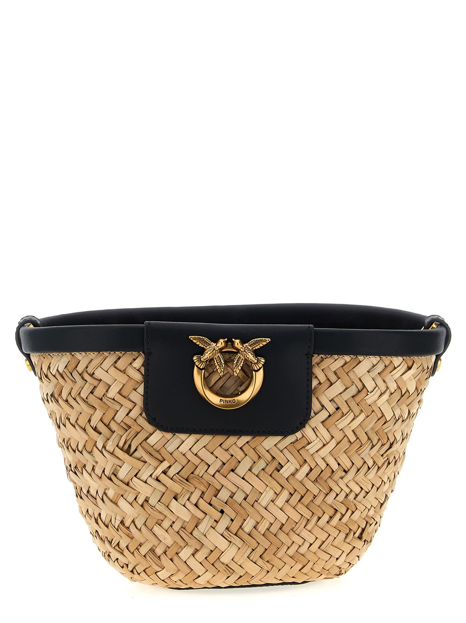 pinko love summer bucket crossbody bag