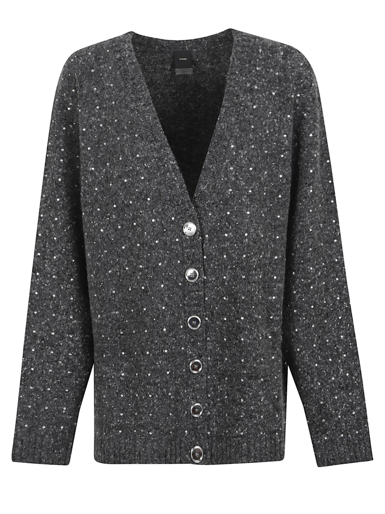 pinko marche cardigan boucle bottona
