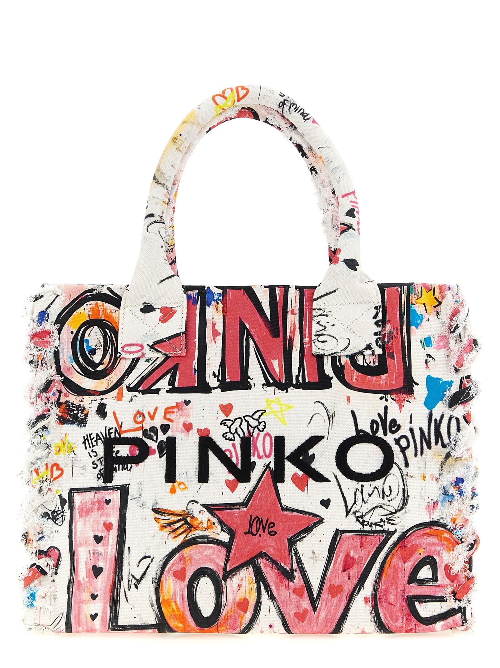 pinko medium beach shopping bag