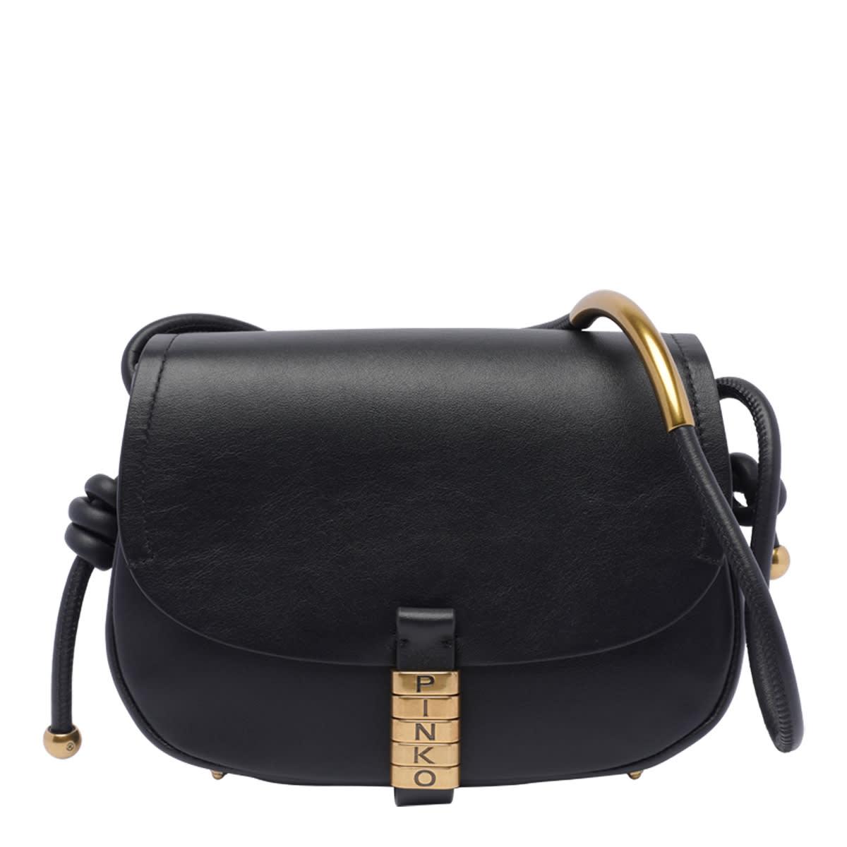 pinko mini logo saddle crossbody bag