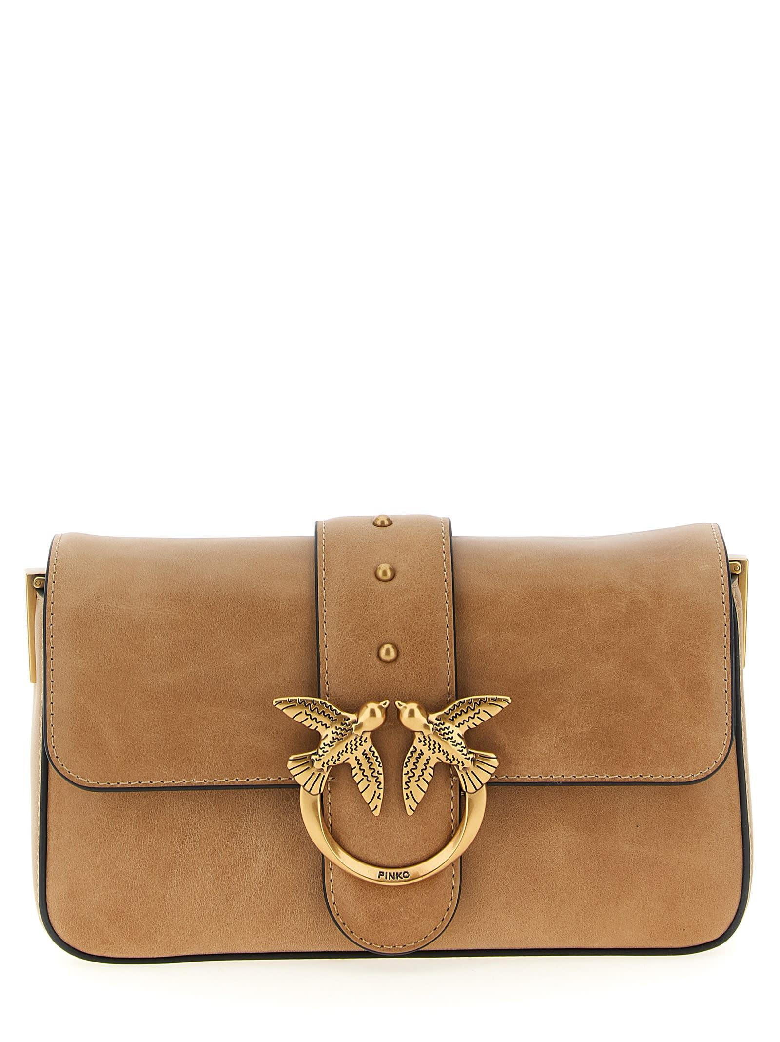 pinko mini love bag slouchy shoulder bag