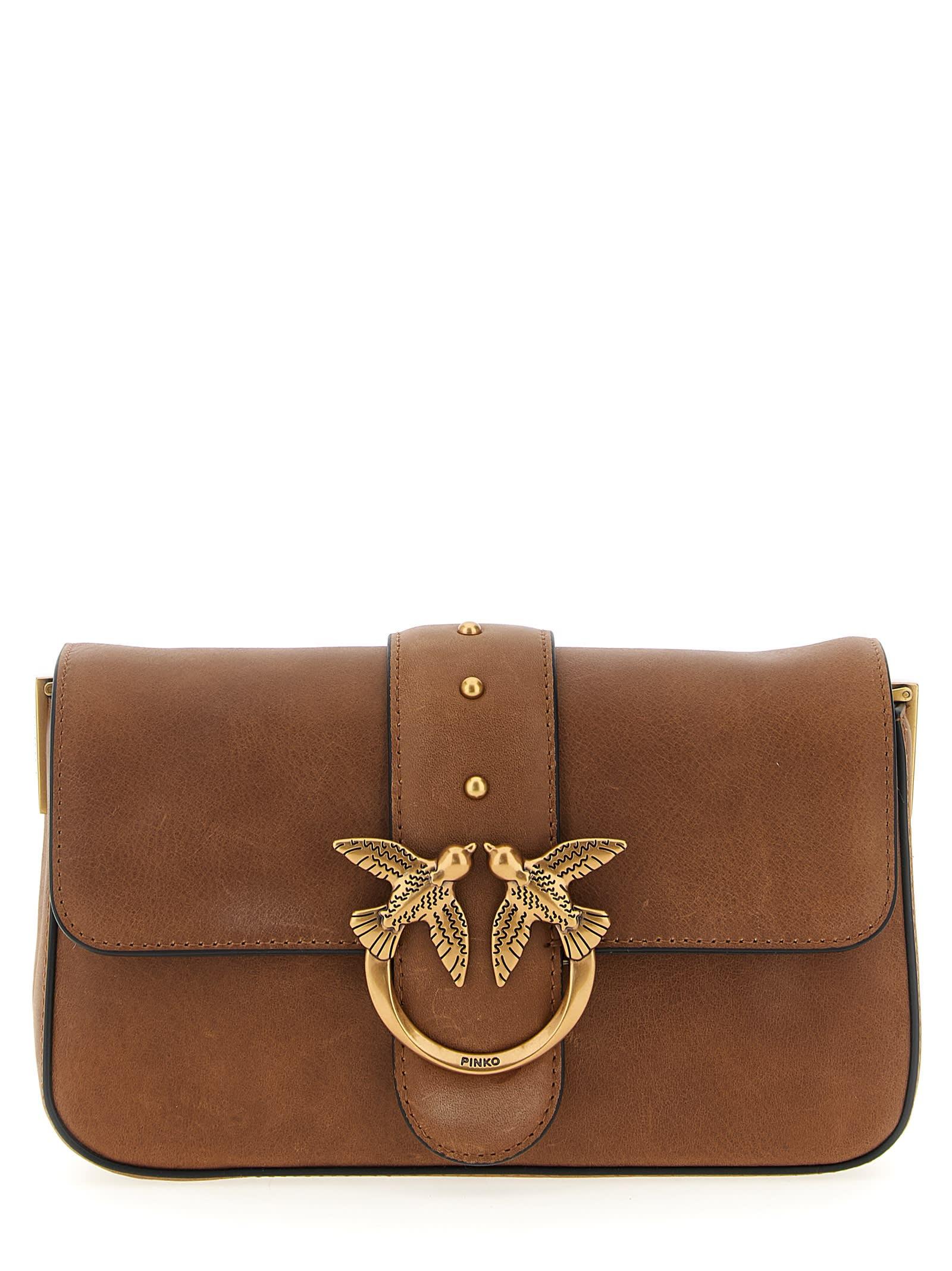 pinko mini love bag slouchy shoulder bag