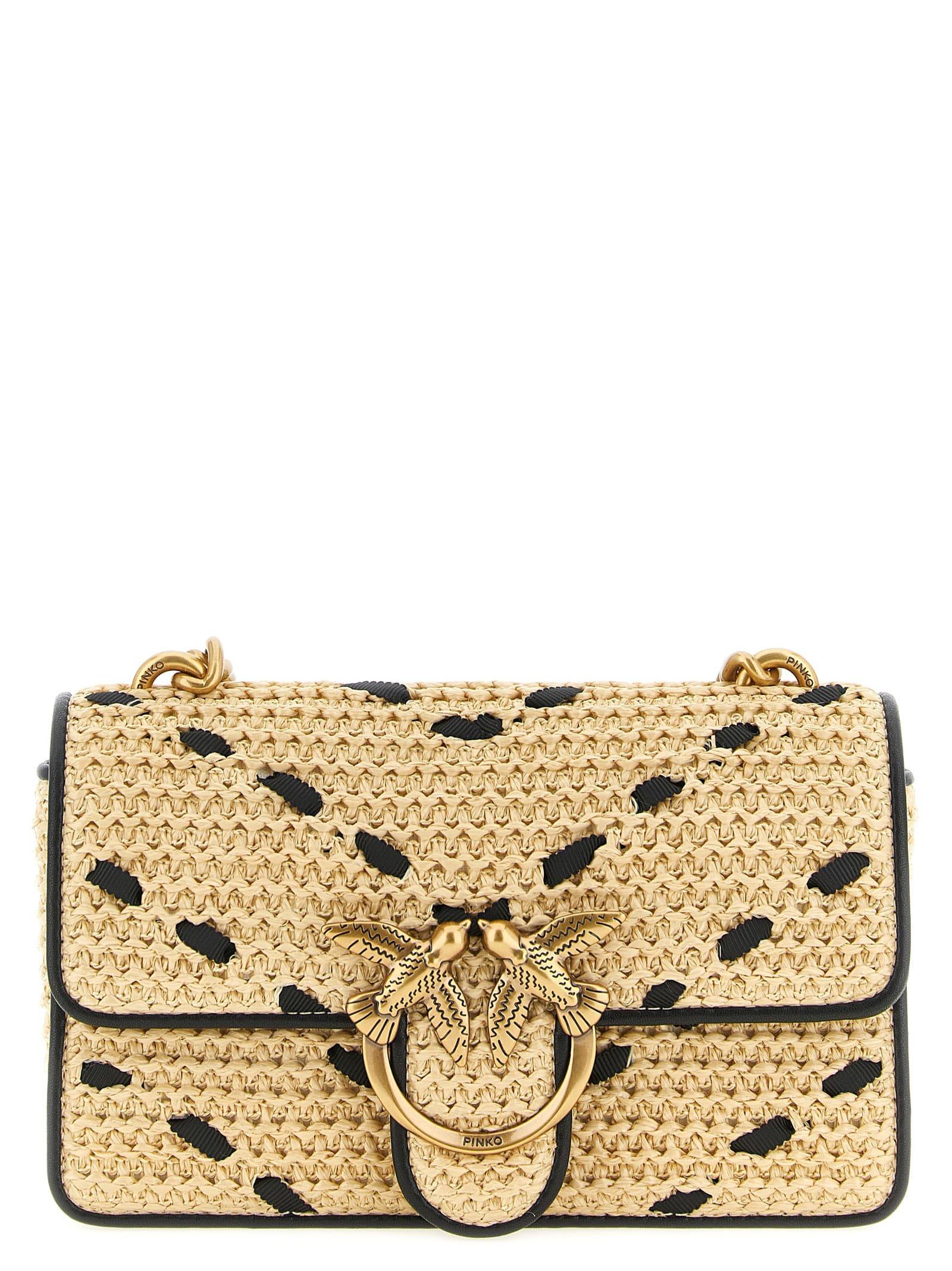 pinko mini love one light crossbody bag