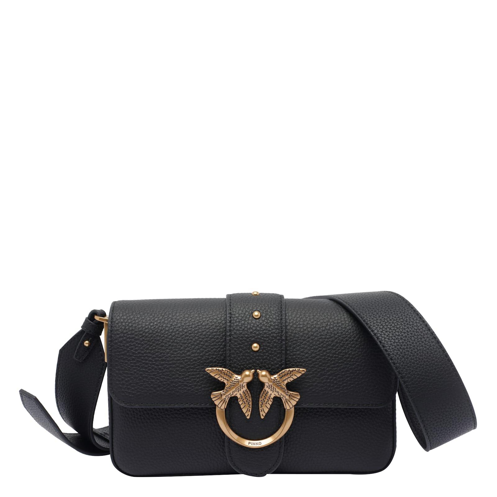pinko mini love one slouchy shoulder bag