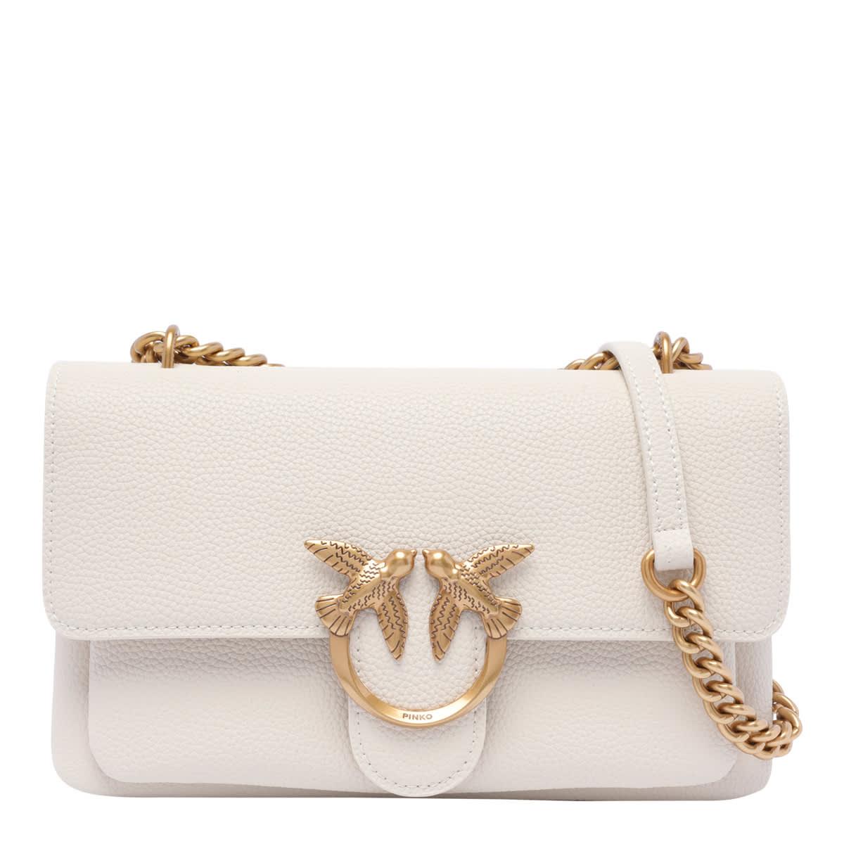 pinko mini love one soft crossbody bag