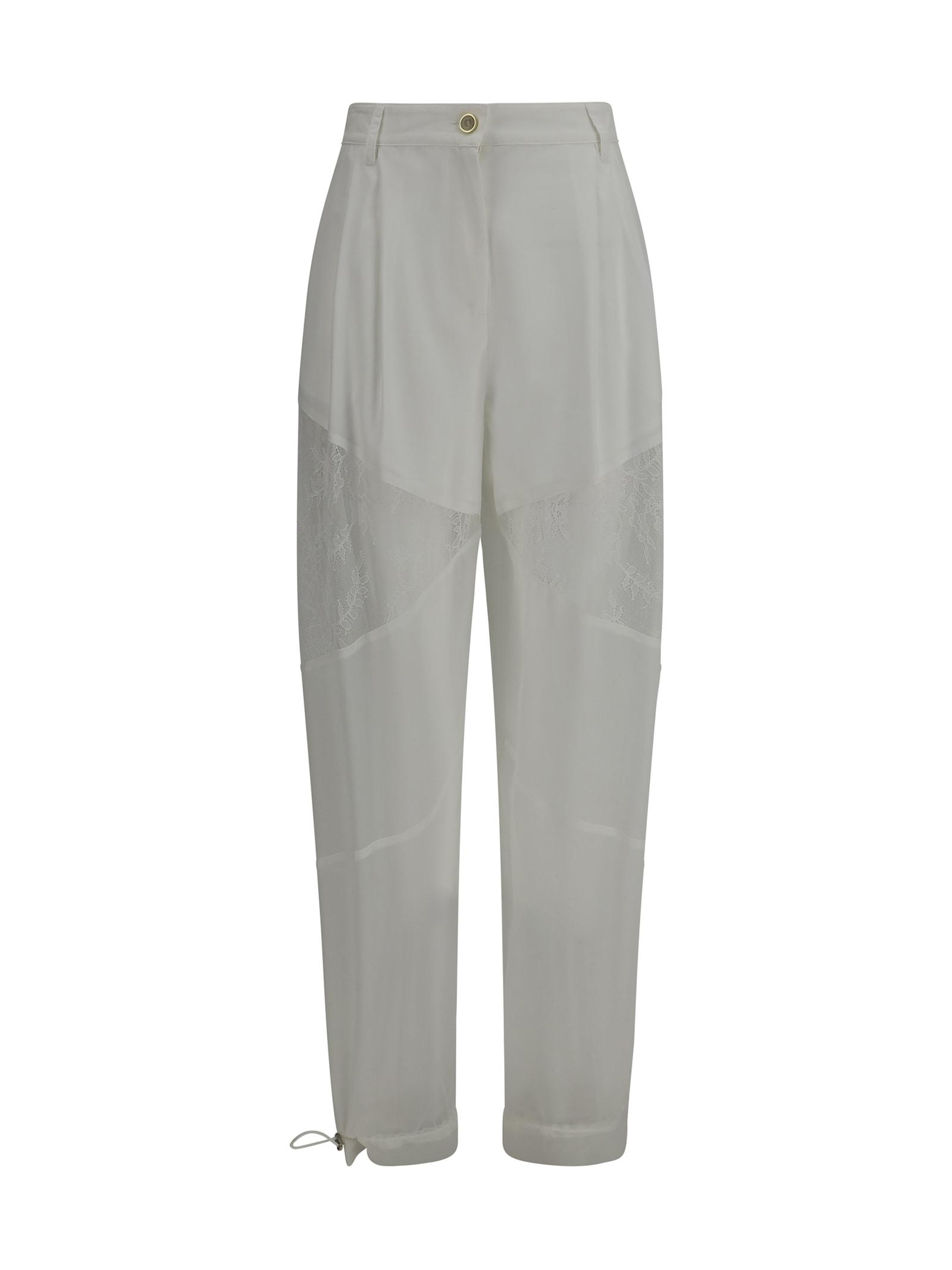 pinko nacy pants with lace inserts