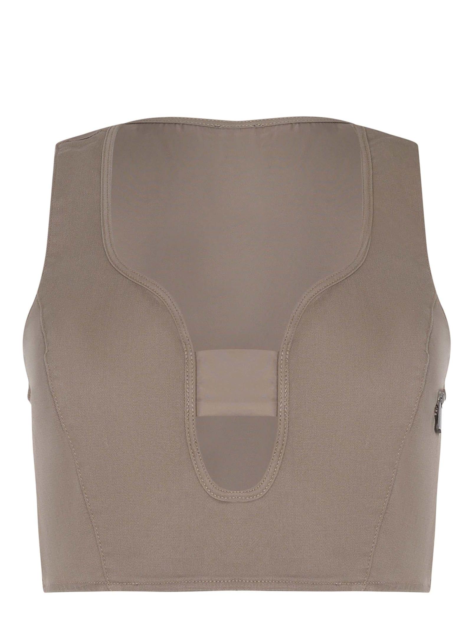 pinko neckline crop top