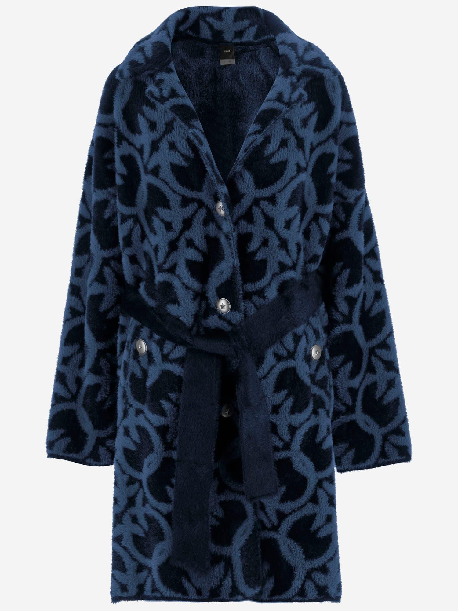 pinko nylon coat with love birds motif