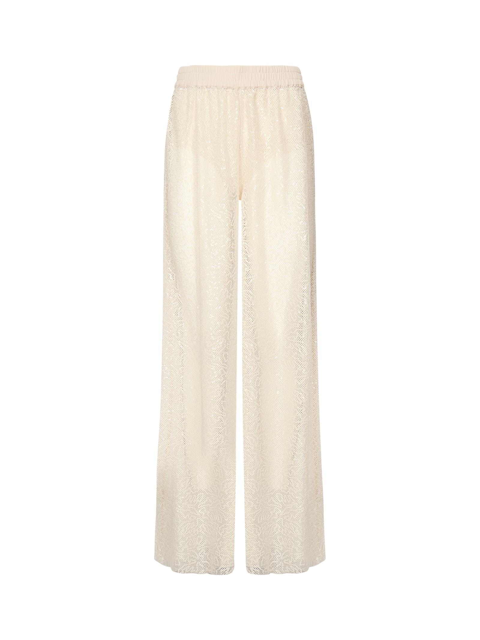 pinko palazzo trousers with sequins