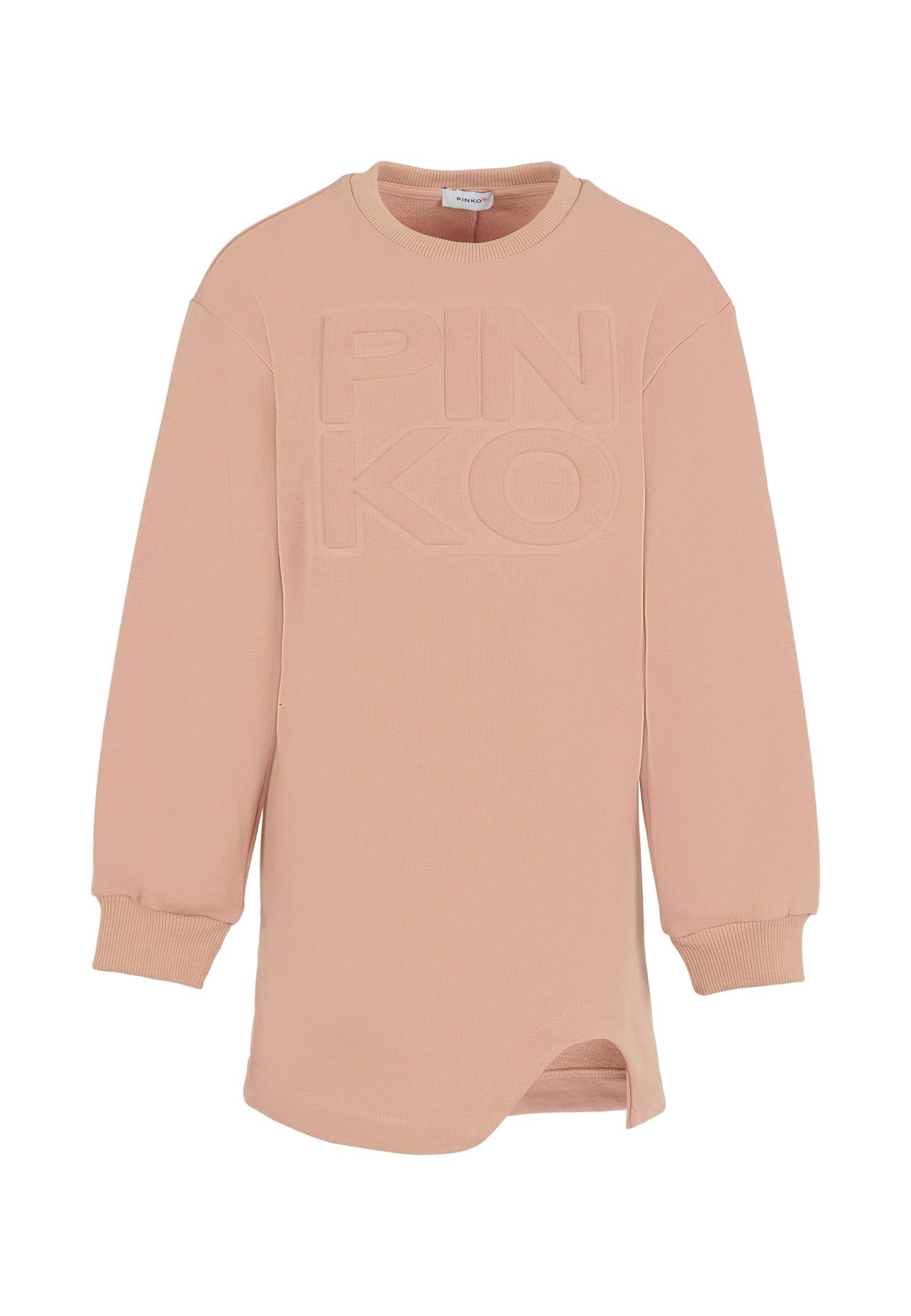pinko pink dress for girl with logo