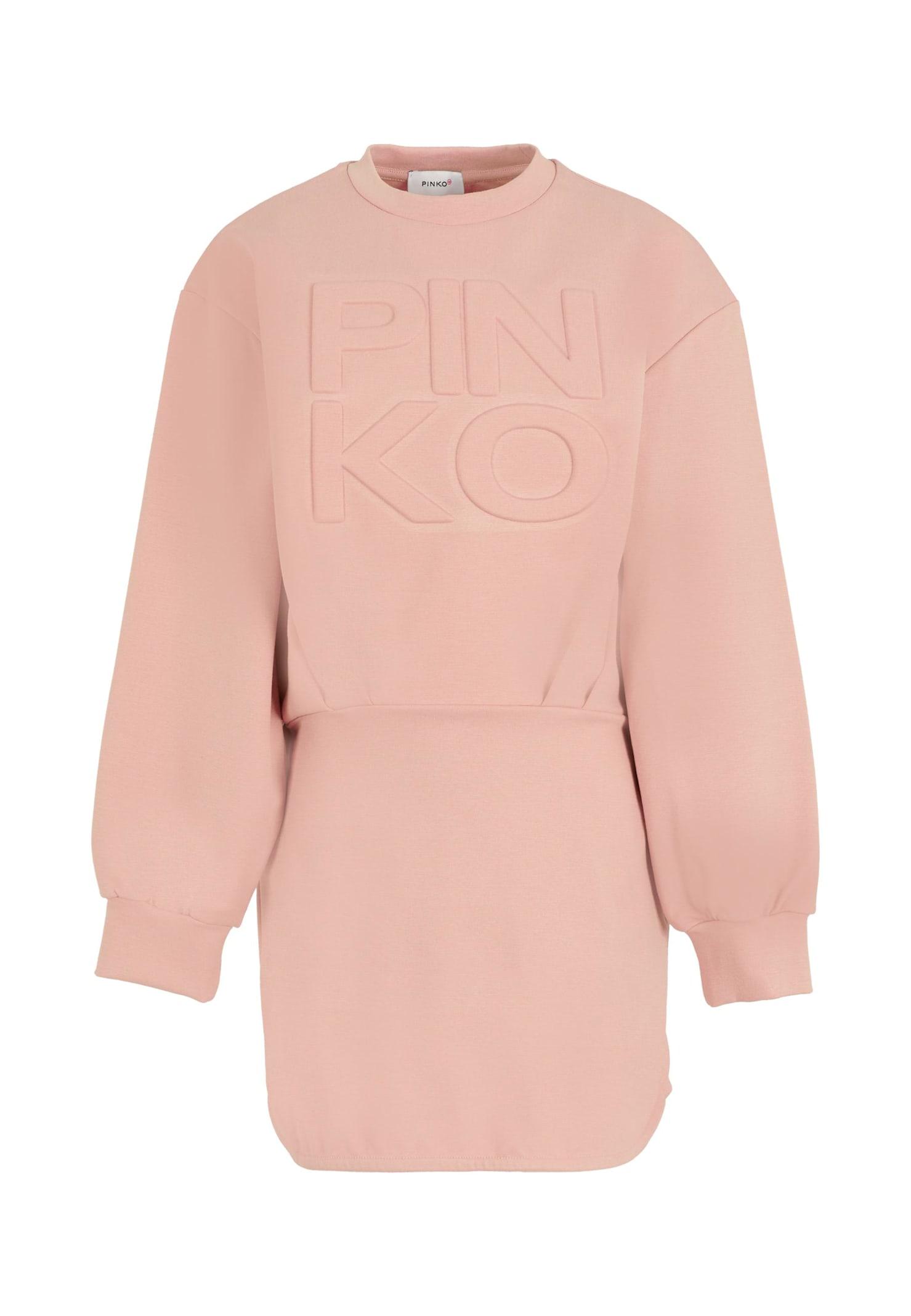 pinko pink dress for girl with logo