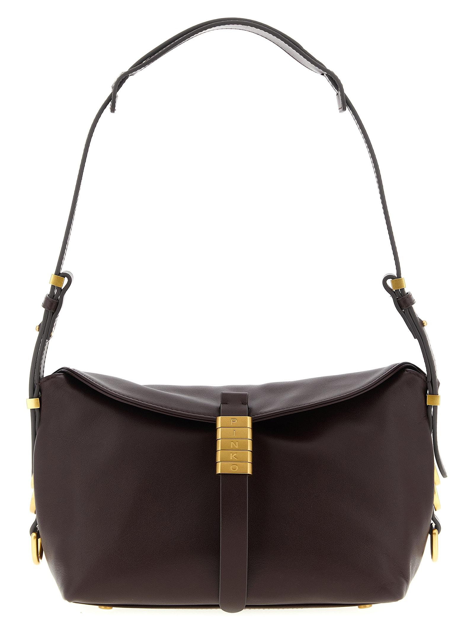 pinko saddle baguette small shoulder bag