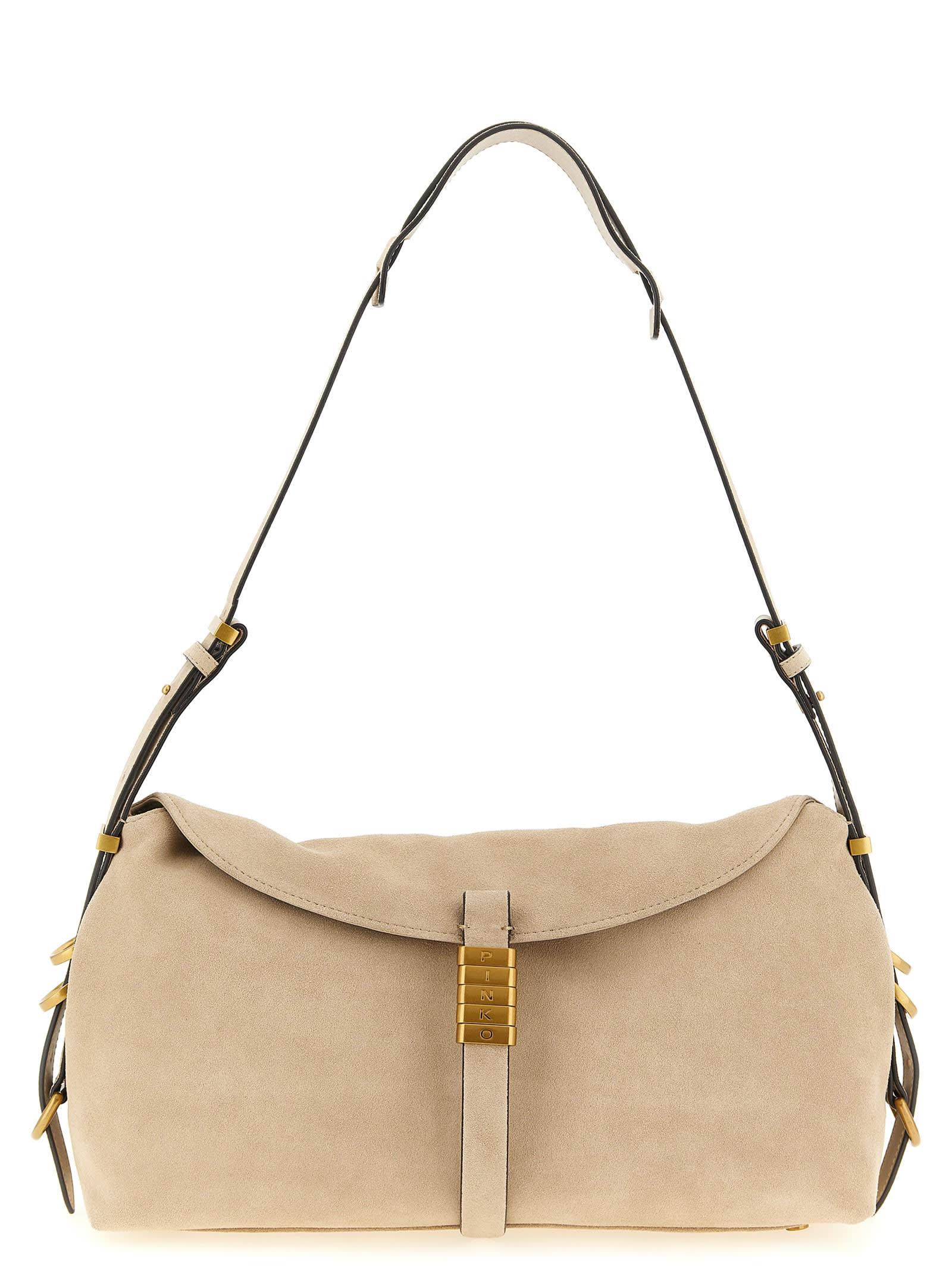 pinko saddle horizontal shoulder bag