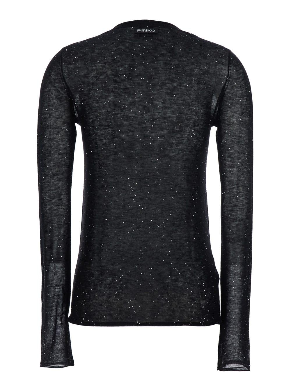 pinko semi-sheer wool sweater