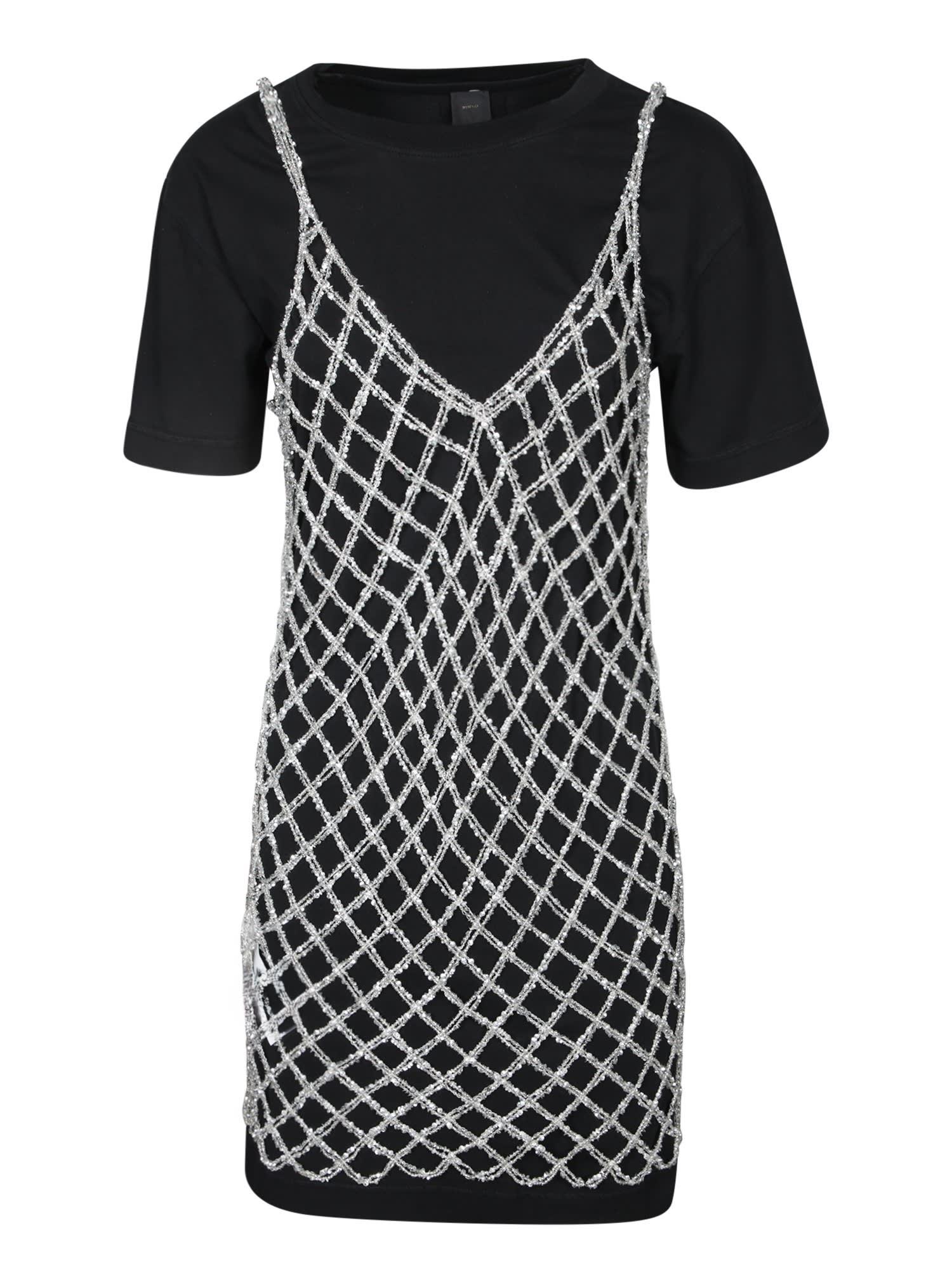 pinko sequin t-shirt dress