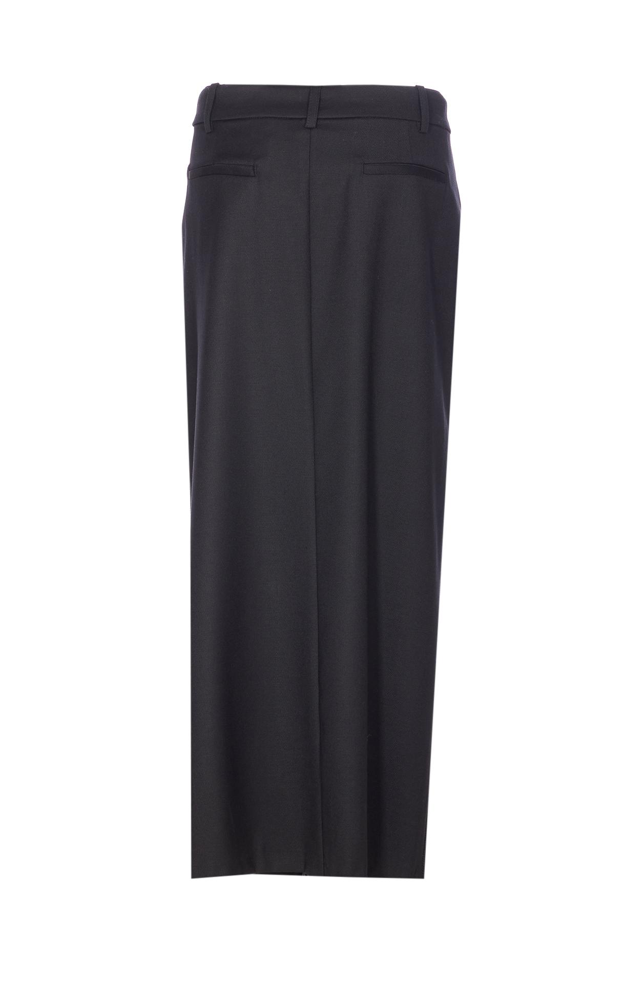 pinko skirts black wool - women