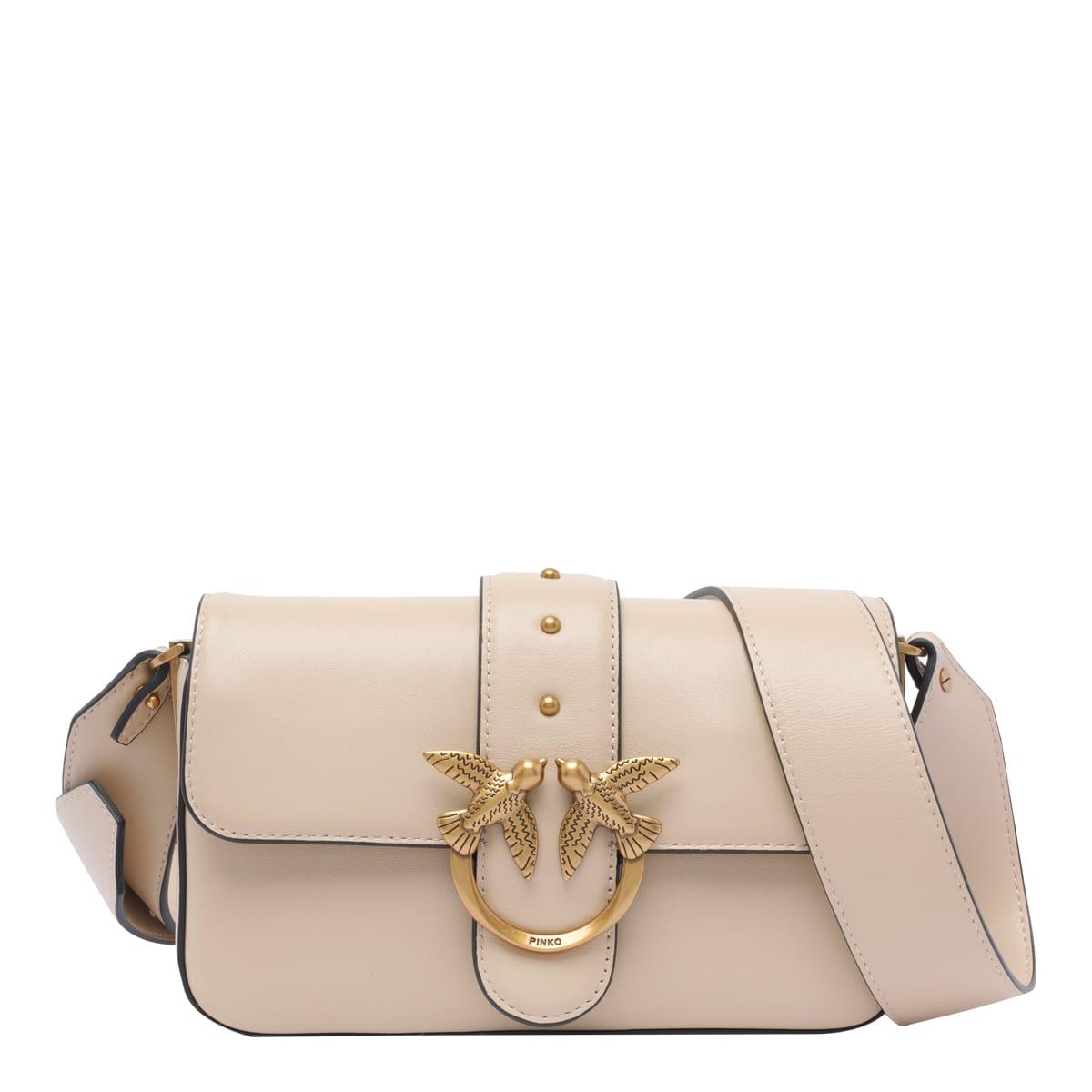 pinko slouchy mini love one crossbody bag