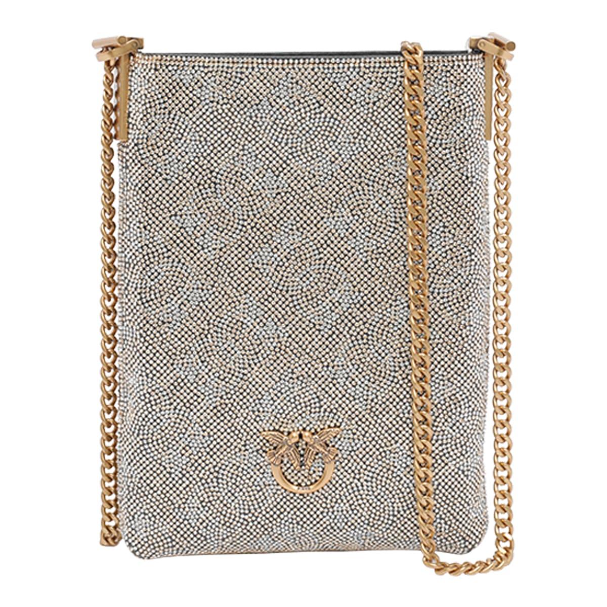 pinko strass monogram phone cover