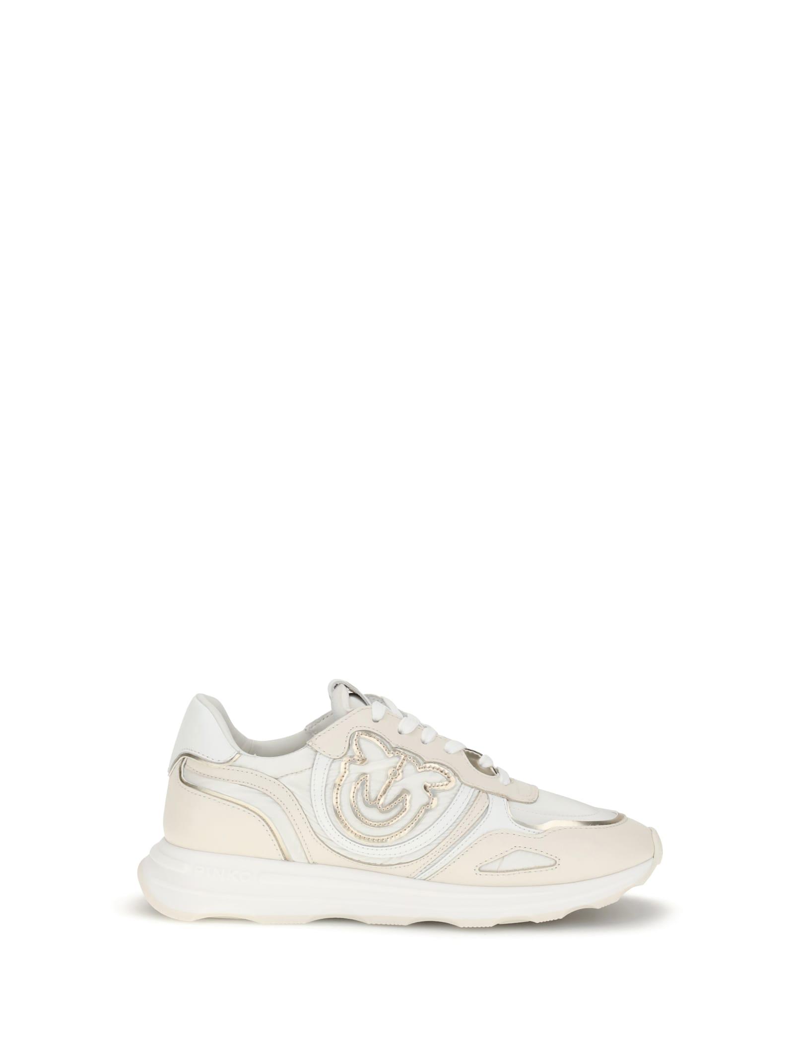 pinko suede zoe sneakers with logo