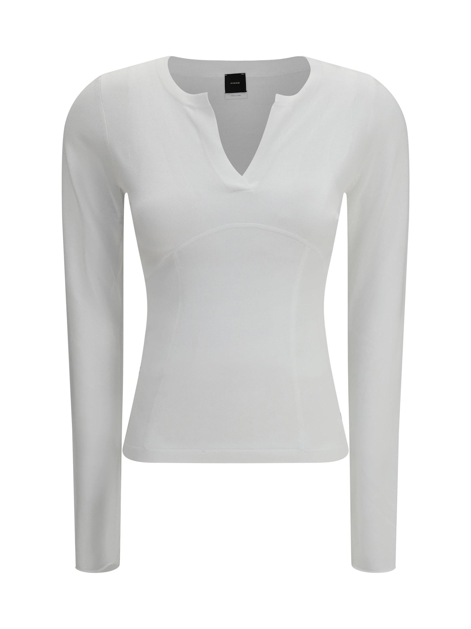 pinko sweater long-sleeve with v-open neckline